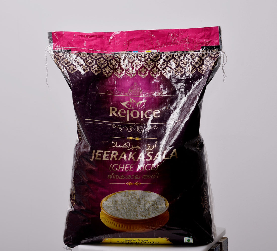 Rejoice Jeerakasala Rice (Ghee Rice) – Premium Aromatic Kaima Rice (20kg Bag)